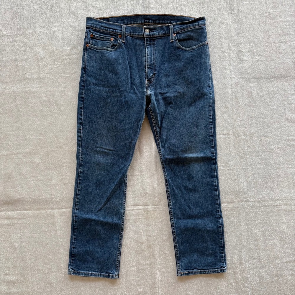 Levis 514 Mens 38x30 Straight Fit Jeans Medium Wash Blue Denim 00514-0927